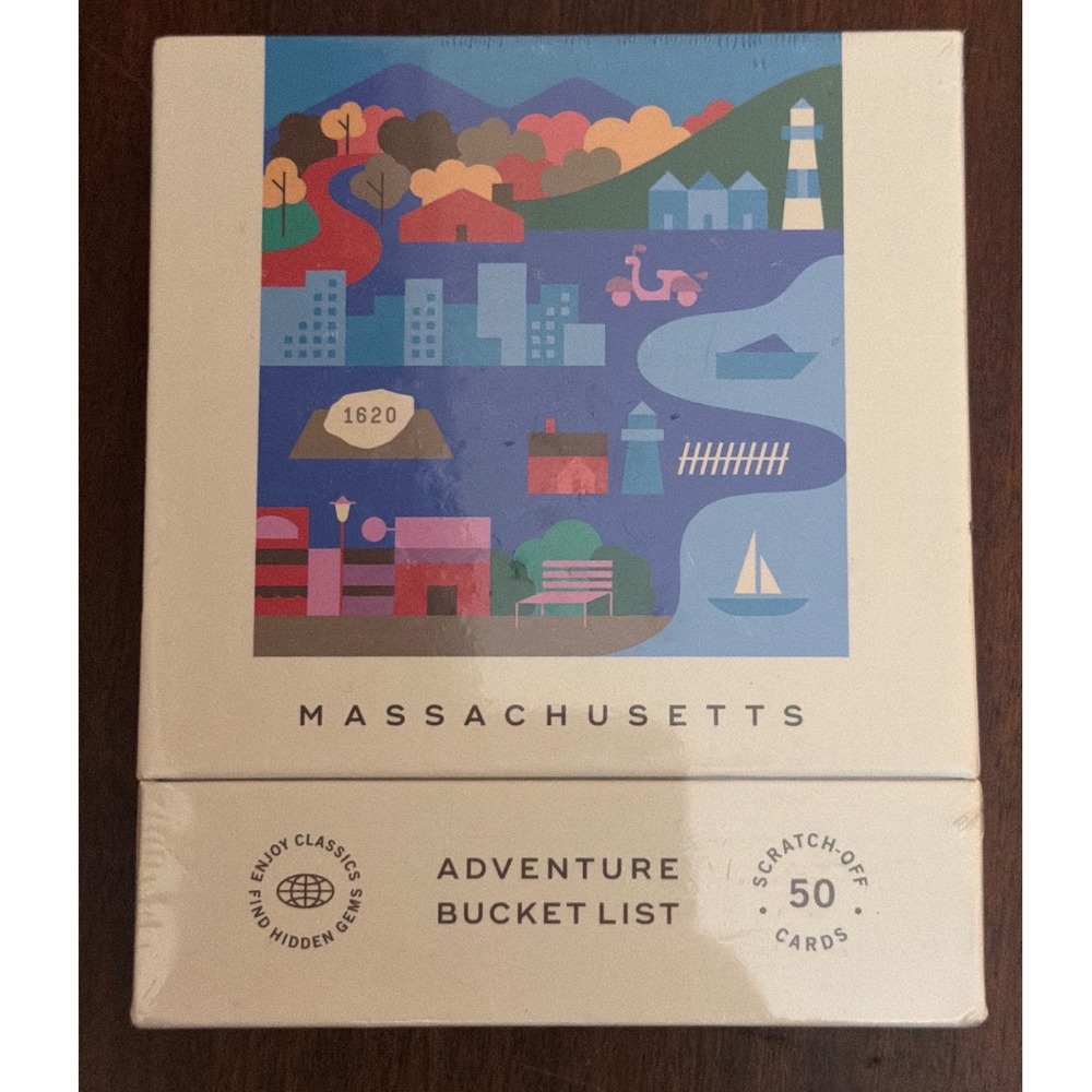 RIO Massachusetts Adventure Bucket List 50 Scratch Off Cards New Sealed